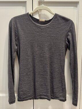 Arms of Andes Alpaca Wool Long Sleeve Tee | Size M | Gray | $100 Retail